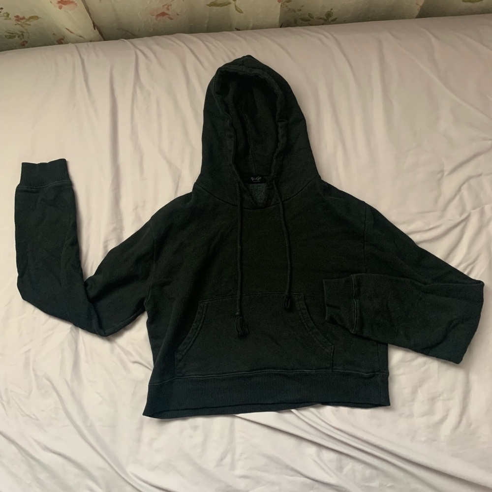 Brandy Melville cropped black hoodie